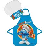 Kids Apron + Hat - The Smurfs - Ts 1003 Blue Home Meal Time Baking & Cooking Aprons Multi/patterned BrandMac