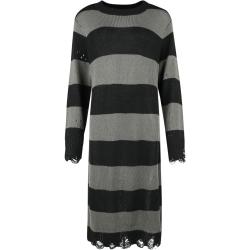 KIHILIST by KILLSTAR - Gootti Pitkä mekko - Within Souls Sweater Dress - XS- 4XL - varten Naiset - Musta-harmaa