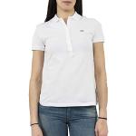 Lacoste Women's Classic Short Sleeve Polo Shirt, White, Size 16 (Manufacturer Size:44)