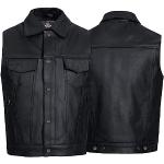 German Wear Sons of Anarchy Motorcycle Leather Vest Black, black