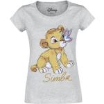 Leijonakuningas - Disney T-paita - Simba - Baby - S- XXL - varten Naiset - Sävytetty harmaa