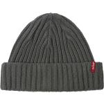 Levi's - Pipo Ribbed Beanie - Harmaa - ONE SIZE