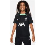 Liverpool F.C. Strike Older Kids' Nike Dri-FIT Knit Football Top - Black - 50% Recycled Polyester