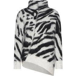 Lock Zebra Roll Neck Tops Knitwear Turtleneck White AllSaints