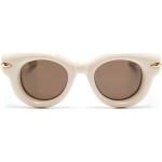 LOEWE EYEWEAR Inflated round-frame sunglasses - Neutrals