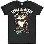 Logoshirt Men's Looney Tunes - Trouble Maker Crew Neck Short Sleeve T-Shirt, Black, X-Large