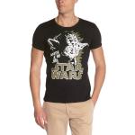 Miesten Mustat Koon XS Lyhythihaiset LOGOSHIRT Star Wars Yoda O -kaula-aukkoiset Logo-t-paidat 