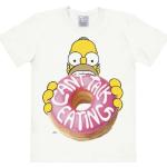 Logoshirt Men's The Simpsons Homer Donut Crew Neck Short Sleeve T-Shirt, Off White (Almost White), Medium