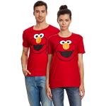 Logoshirt Sesame St. Faces Elmo Logo Men's T-Shirt - Red - XS
