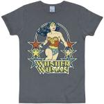 Logoshirt® DC Comics I Wonder Woman I Stars I T-Shirt Print I Damen & Herren I kurzärmlig I blau I Lizenziertes Originaldesign I Größe XL