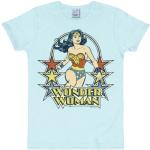 Logoshirt® DC Comics I Wonder Woman I Stars I T-Shirt Print I Damen & Herren I kurzärmlig I hellblau I Lizenziertes Originaldesign I Größe XL