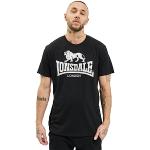 Miesten Mustat Koon L Konepestävät Lonsdale O -kaula-aukkoiset Logo-t-paidat 