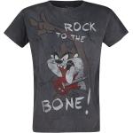 Looney Tunes T-paita - Tasmanian Devil - Rock To The Bone - S- 4XL - varten Miehet - Harmaa