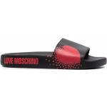 Naisten Mustat Kumiset Koon 37 Avokärkiset Slip on -malliset Moschino Love Moschino Tossut alennuksella 