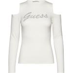 Naisten Valkoiset Koon M Pitkähihaiset Guess Jeans Logo-t-paidat 