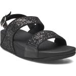 Naisten Mustat FitFlop Glitter Korkeakorkoiset sandaalit kesäkaudelle 