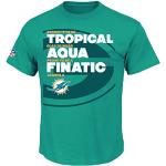 Majestic Miami Dolphins Slogan NFL T-Shirt Aqua M