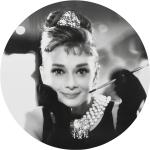 Malerifabrikken - Taulu Audrey Hepburn 1 - Musta - 40X40