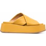 Naisten Keltaiset Nahkaiset Koon 37 Avokärkiset Slip on -malliset MARSÈLL Korkeakorkoiset sandaalit 