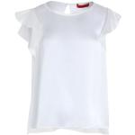 Naisten Valkoiset Silkkiset Koon M Lyhythihaiset MAX & CO. O -kaula-aukkoiset Lyhythihaiset t-paidat 