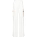 Naisten Valkoiset Spandex- Koon M MAX MARA Leveälahkeiset housut 42 