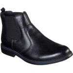 Miesten Mustat Casual-tyyliset Koon 45 Slip on -malliset Skechers Nahkachelsea-bootsit 