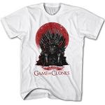 Miesten Valkoiset Koon M Game of Thrones The Iron Throne O -kaula-aukkoiset O-aukkoiset t-paidat 