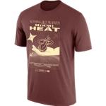 Miesten Ruskeat Ekologisesti tuotetut Nike Miami Heat Kestävän muodin Puuvillat-paidat alennuksella 
