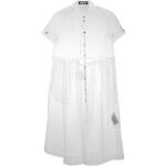 Miaoran polka-dot chiffon shirt dress - White
