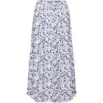Midi Skirt With All-Over Floral Pattern Polvipituinen Hame White Esprit Casual
