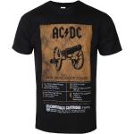 Miesten Mustat Koon L AC/DC Puuvillabändi-t-paidat 