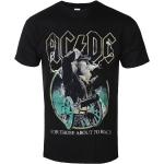 Miesten Mustat Koon M AC/DC Puuvillabändi-t-paidat 