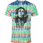 Miesten t-paita Bob Marley - B&W Logo - WHITE Dip-Dye - ROCK OFF - BMATS33MDD
