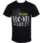 miesten t-paita Bob Marley - Distressed Logo - Musta - ROCK OFF - BMATS01