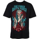Miesten T-paita Five Finger Death Punch - Lady Muerta - Musta - ROCK OFF - FFDPTS18MB