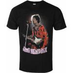miesten t-paita Jimi Hendrix - Oranssi kaftaani - MUSTA - ROCK OFF - JHXTS17MB