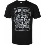 Miesten t-paita Johnny Cash - Music Rebel - MUSTA - ROCK OFF - BILMAR00194