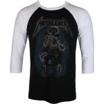 Miesten Mustat Koon S 3/4 -hihaiset Metallica Puuvillabaseball-paidat alennuksella 