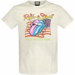 Miesten Vaalean beiget Vintage-tyyliset Koon S AMPLIFIED The Rolling Stones Puuvillavintage-t-paidat 
