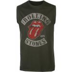 Miesten Tummanvihreät Polyesteriset Koon S Hihattomat The Rolling Stones Hihattomat topit 