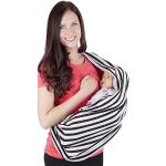 MijaCulture 2 in 1 Bandana for Breastfeeding/Nursing Scarf/Nursing Cape 3094, grey/black