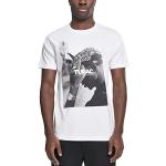 Mister Tee Men's T-Shirt 2Pac F ck The World T-Shirt with Portrait Print of Rappers, white, xl