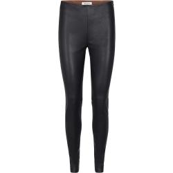 Mmlucille Stretch Leather Legging Bottoms Trousers Leather Leggings-Housut Black MOS MOSH