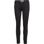 Mmvictoria 7/8 Silk Touch Jeans Bottoms Jeans Skinny Black MOS MOSH