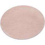 Moderni pesu matto POSH ympyrä shaggy, muhkea, paksu liukastumisenesto, vaaleanpunainen Ympyrä 60 cm