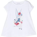 Naisten Valkoiset Lyhythihaiset MONNALISA Disney Kirsikka-aiheiset O -kaula-aukkoiset Logo-t-paidat alennuksella 