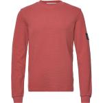 Monologo Badge Waffle Ls Tee T-shirts Long-sleeved Punainen Calvin Klein Jeans