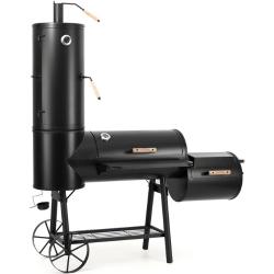 Monstertruck Smoker BBQ-grilli/savustin terästä musta