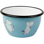 Moomin Enamel Bowl 0.6L Moomin Home Tableware Bowls Breakfast Bowls Blue Moomin
