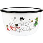 Moomin Enamel Bowl 0.6L Moominvalley Home Tableware Bowls Breakfast Bowls White Moomin